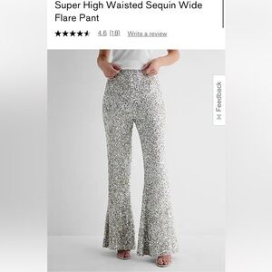 Super high waisted sequin pants
